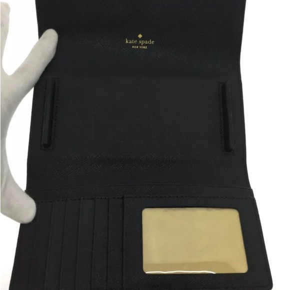 Kate Spade Black Long Wallet with iPhone 7/8 case - Picture 2 of 7